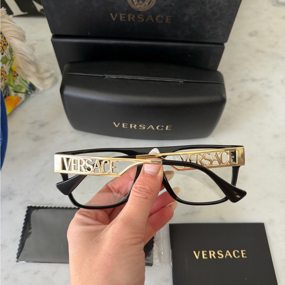 New Versace Black and Gold glasses